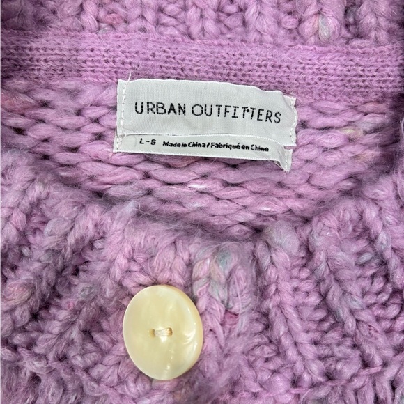 Urban Outfitters Pink/Purple Fuzzy Sweater, Size: L - Picture 5 of 6